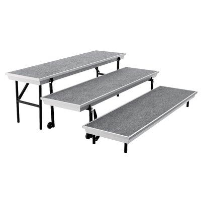 National Public Seating Three-Level Trans-Port Choral Risers | 24 H x 54 D in | Wayfair TPR72
