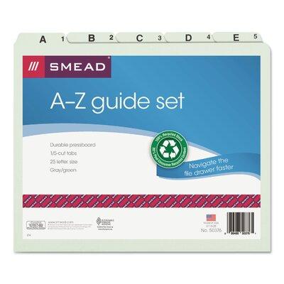 Smead Manufacturing Company Pressboard Alpha Recycled Top Tab File Guides, 1/5 Tab, 25/Set Paper & Cardstock in White | Wayfair SMD50376