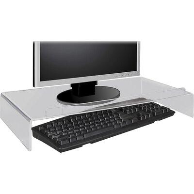 Kantek Acrylic Monitor Stand, 21-1/4"x11-1/2"x3-3/4", Clear Plastic, Size 24.0 H x 12.5 W x 4.5 D in | Wayfair AMS300