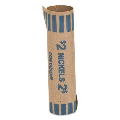 MMF Industries Preformed Tubular Coin Wrappers, Nickels, 1000 Wrappers/Box in Blue | 20.63 H x 9.25 W x 19.5 D in | Wayfair CTX20005