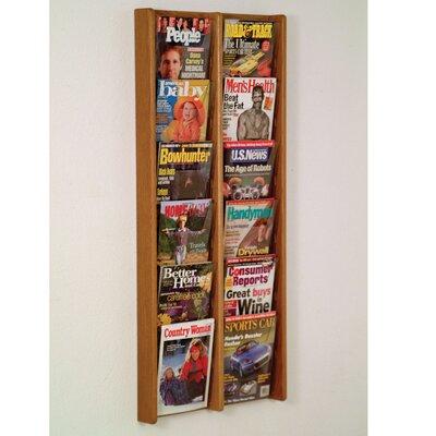 Wooden Mallet Wall Mounted Magazine Rack | 48 H x 21.25 W x 3 D in | Wayfair AC48-12MO