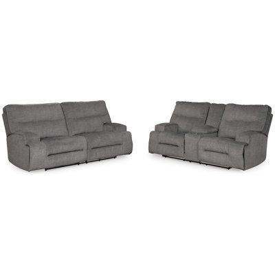 Signature Design by Ashley Coombs 2 - Piece Reclining Living Room Set Polyester in Gray | 42 H x 83 W x 40 D in | Wayfair Living Room Sets