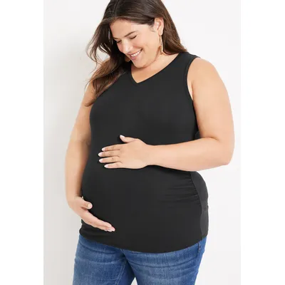 Maurices Plus Size Women's V Neck Maternity Tank Size 4X