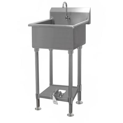 Advance Tabco FS-WM-2721 Wall Mount Mop Sink w  12 D Bowl, Basket Drain, Stainless Steel