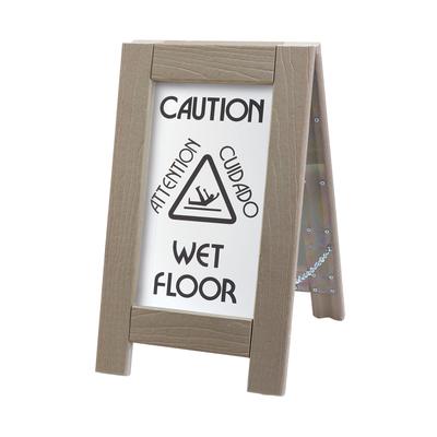 Cal-Mil 3504 Double-Sided Outdoor Wet Floor Sign - 12"W x 22"H, Composite, English and Spanish