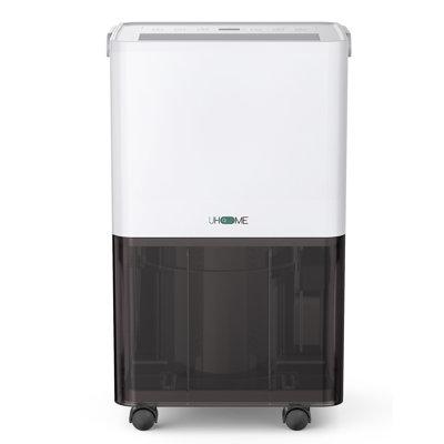 Uhome 30 Pints Console Dehumidifier for Rooms up to 3000 Cubic Feet in Black/White | 17.32 H x 10.08 W x 7.99 D in | Wayfair UDL5-30P