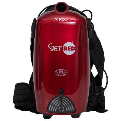 Atrix International Atrix Jet Red HEPA Backpack Vacuum Plastic in Brown/Red | 20 H x 9 W x 12 D in | Wayfair JR8BPV