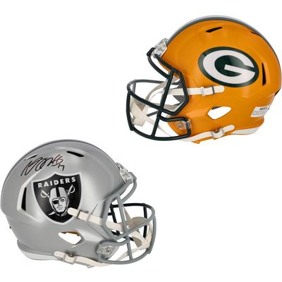 Davante Adams Las Vegas Raiders & Green Bay Packers Autographed Riddell Half Speed Replica Helmet - Signature on Side