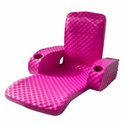 TRC Recreation Folding Baja Swimming Pool Water Lounger Chair, Flamingo Pink | 25 H x 31 W x 36.5 D in | Wayfair 6572135