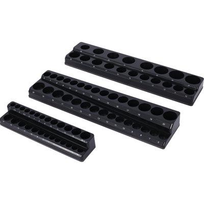 WFX Utility™ 3 Pieces Magnetic Socket Holder Organizer Set Plastic in Black | 6.2 H x 3.5 W x 15 D in | Wayfair 6F23AA373D0640B5A2D489BB66E42DCD