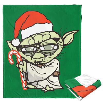 Star Wars Yoda Festive Silk Touch Throw Blanket by The Northwest in O