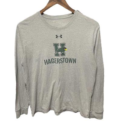 Under Armour Shirts | Hagerstown Community College Hawks University Long Sleeve Crewneck Sport T-Shirt | Color: Gray/Green | Size: L