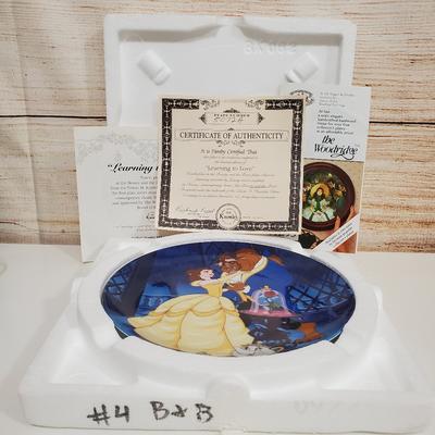 Disney Other | Disney Limited Edition Certified Beauty And The Beast Learning To Love Plate | Color: Blue/Yellow | Size: Os