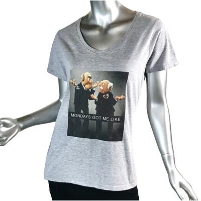 Disney Tops | Disney Statler & Waldorf Old Men, Muppet Show Graphic Funny Quote T Shirt V Neck | Color: Gray | Size: Small
