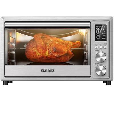 Galanz 1.1 Cu Ft Digital Toaster Oven & Air Fryer in Silver Stainless Steel in Gray | 12.09 H x 20.8 W x 17.17 D in | Wayfair 950120870M