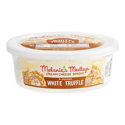Melanie's Medleys White Truffle Cream Cheese 7.5 oz. Tub - 12/Case
