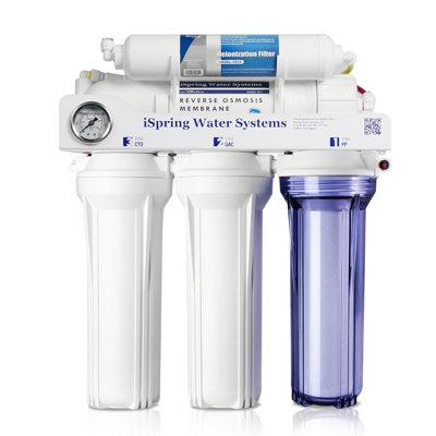 iSpring Water Systems iSpring RCC1D Tankless RO/DI System, 5 Stage De-ionization RO Water Filter System 150 GPD | Wayfair