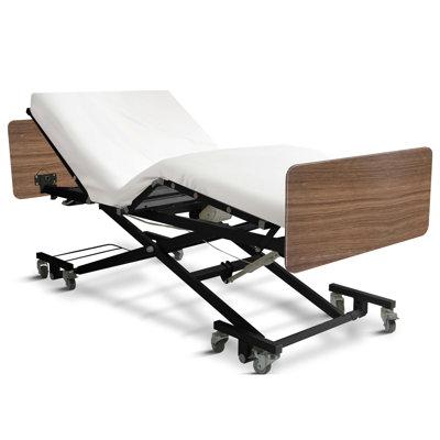 Keyla White Noise Full-Electric Hospital Bed, Sleek Frame & Adjustable Positions - Includes Rails & Mattress | 31 H x 36 W x 88 D in | Wayfair