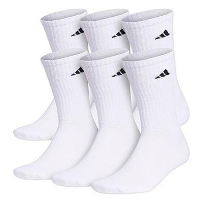 Adidas Underwear & Socks | Men's Adidas 6-Pack Athletic Cushioned Crew Socks Nwt | Color: White | Size: Os