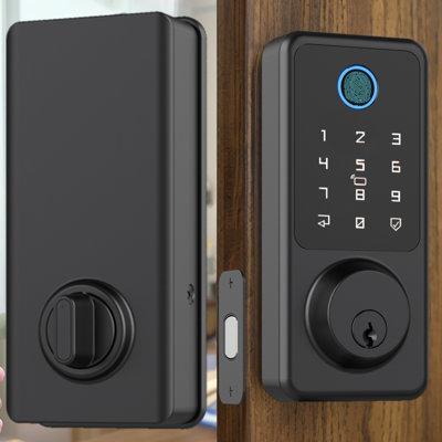 Secusly Fingerprint Smart Lock in Black | 5.5 H x 7.8 W x 3.9 D in | Wayfair S027P-1