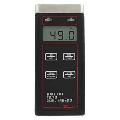 DWYER INSTRUMENTS 490A-2 Digital Hydronic Manometer,30 psi