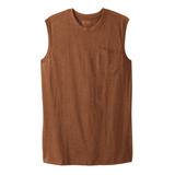 Plus Size Women's Boulder Creek® Heavyweight Pocket Muscle Tee by Boulder Creek in Heather Boulder Brown (Size 7XL) Shirt