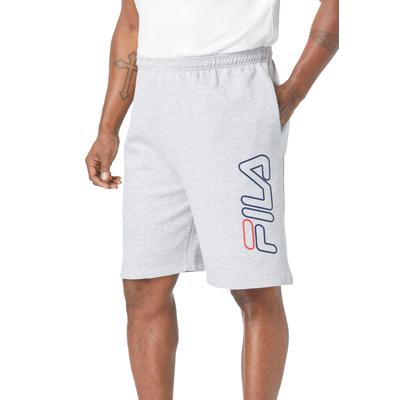 Men's Big & Tall Fila® fleece logo shorts by FILA in Heather Grey (Size L)