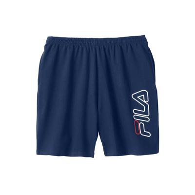 Men's Big & Tall Fila® fleece logo shorts by FILA in Navy (Size 2XL)