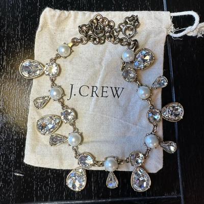 J. Crew Jewelry | J.Crew Women’s Diamond Rhinestone And Pearl | Color: Gold/White | Size: Os