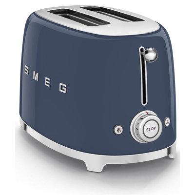 SMEG 50's Retro Style Aesthetic 2 Slice Toaster Stainless Steel | Wayfair TSF01NBUS