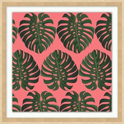 Wendover Art Group Palm Springs Pattern 3 by Christopher Kennedy - Picture Frame Graphic Art on in Green/Pink | Wayfair CKPG7322