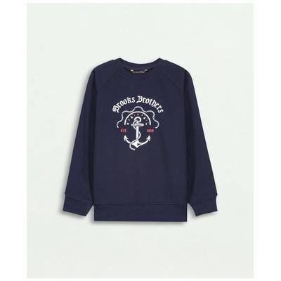 Brooks Brothers Boys Anchor Motif Sweatshirt | Navy | Size 14