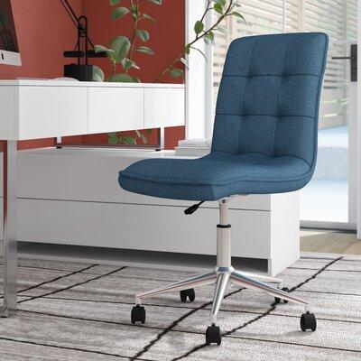 Ebern Designs Chiquia Task Chair Upholstered, Linen in Pink/Blue/White | 40.94 H x 24.02 W x 24.21 D in | Wayfair 194F241801D845AA89ABB21C05BEB010