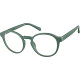 Zenni Round Prescription Glasses Green Eco Full Rim Frame