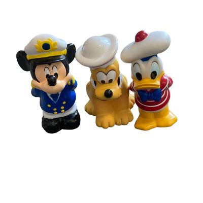Disney Toys | Disney Cruise Line Sailor Pluto Dog Donald Duck Mickey Mouse Bath Pool Toys 5” | Color: Blue Yellow | Size: 5”