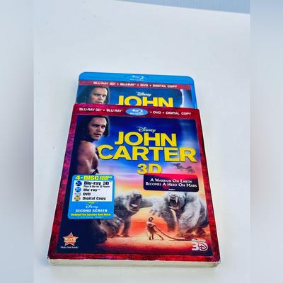Disney Media | John Carter (3d Blu-Ray + Blu-Ray + Dvd, 4-Disc Set With Lenticular Slipcover) | Color: Blue | Size: Os