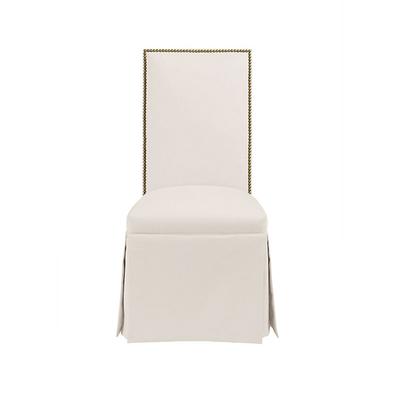 Upholstered Parsons Chair with Nailhead trim and Casters - Ballard Designs - Ballard Designs