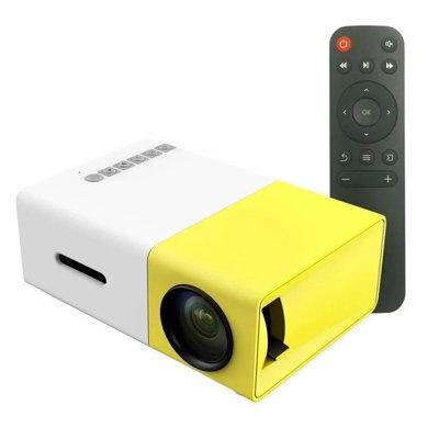 Shop Tech Things Portable Home Theater Projector | 5 H x 3.21 W x 1.9 D in | Wayfair 14:350853#Yellow US Plug