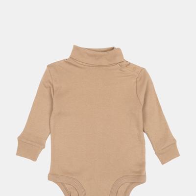 Leveret Baby Cotton Turtleneck Bodysuit - Brown - 12-18M
