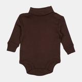 Leveret Baby Cotton Turtleneck Bodysuit - Brown - 3-6M
