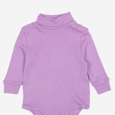 Leveret Baby Cotton Turtleneck Bodysuit - Purple - 12-18M