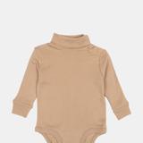 Leveret Baby Cotton Turtleneck Bodysuit - Brown - 3-6M