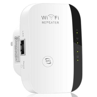 Fresh Fab Finds 300Mbps WiFi Repeater 32.8ft/10m Wireless Range Extender 2.4GHz WiFi Signal Amplifier Booster With WPS - White