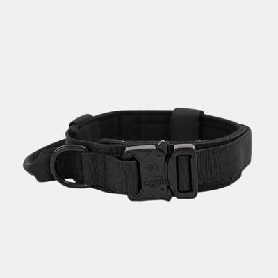 Vigor High Quality Heavy Duty Metal Buckle Pet Collar Strong Dogs Collar And Leash Set Tactical Dog Collar - Black