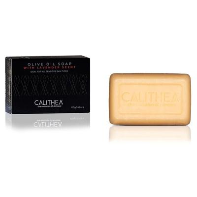 Calithea Skincare Olive Oil Soap Bar: 100% Natural Content - OLIVE OIL SOAP WITH LAVENDER