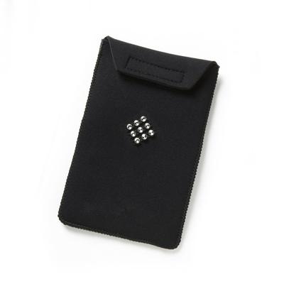 PortaPocket *Bling!* Xl Pocket ~ Ideal For Cell Phones, Passports & More - BLACK SPARKLE (SINGLE STRAND)