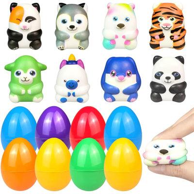 The Holiday Aisle® 8 Pcs Easter Eggs Squishy Toys w/ Easter Eggs Filled, Easter Basket Stuffers/Fillers Toys, Easter Gifts Party Favor | Wayfair