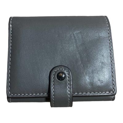 Coach Accessories | Coach 1941 Genuine Glove Tanned Cowhide Leather Grey Trifold Designer Wallet | Color: Gray | Size: Os