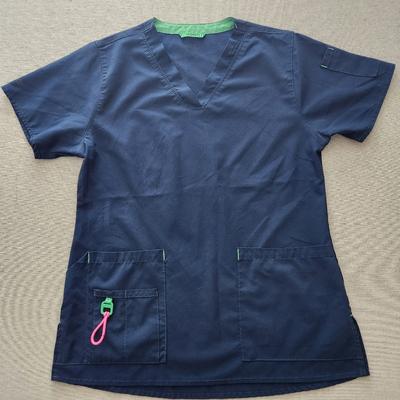 Carhartt Tops | Carhartt Force Scrub Top Women’s Small Navy V-Neck Medical Uniform Pockets | Color: Blue | Size: S