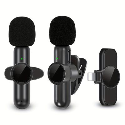 Wireless Lavalier Microphone, Clip Rotatable Wireless Microphone For For Ipad Android Usb-c, Cordless Clip-on Microphone, Plug And Play, Audio Video Recording, Live Streaming, Interviews.